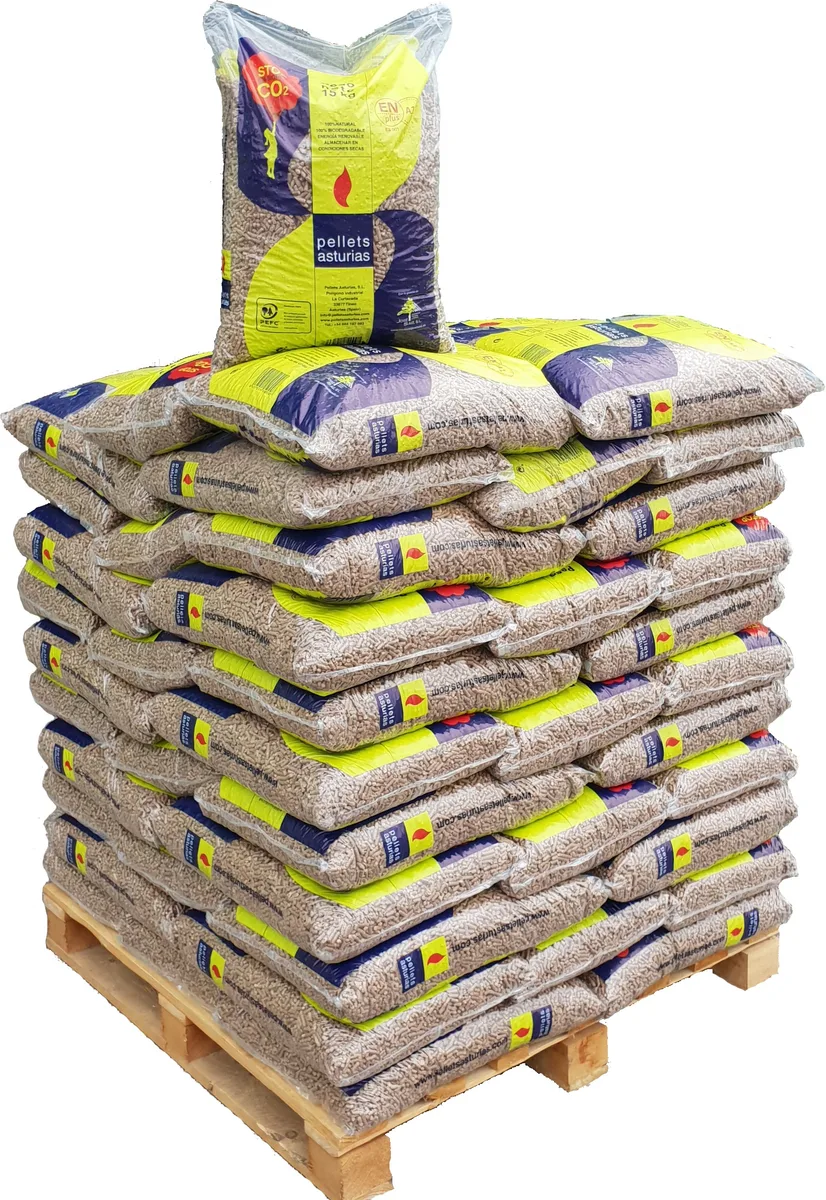 Pellets asturias – 8 Palets - 616 Sacos de 15kg